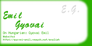 emil gyovai business card